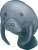 front view of West Indian manatee, Trichechus manatus - click to view enlargement